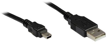 Kabelmeister® Anschlusskabel USB 2.0 Stecker A an Stecker Mini B 5-pin, schwarz, 3m