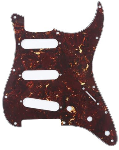 Musiclily 11 Löcher SSS Strat Schlagbrett Gitarre ST Pickguard für Fender American/Mexican Standard Stratocaster Modern Style E-Gitarre,4 lagig Tortoise Shell