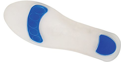 Pair of Cut to Size Medial Grade Silicone Insoles Pressure Relief and Shock Absorption for Heel Pad, Heel Spur and Ball of Foot Pain Cushioning and Pain Relief for Sore Swollen Feet Arch Support