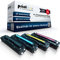 4X Print-Klex Tonerkartuschen kompatibel mit HP Color Laserjet CP2024 N CP-2025 CP-2025 DN CP-2025 N CP-2025 X CP-2026 CP-2026 DN CP-2026 N CP-2027 CP-2027 DN CP-2027 N Black Cyan Magenta Yellow Tone