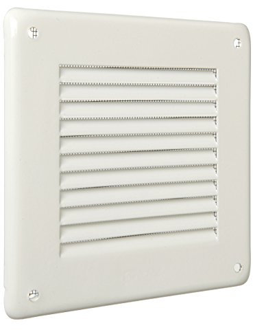 La Ventilazione GL10RB Griglia Quadra da Sovrapporre, Lamiera Bianco, 140x140 mm