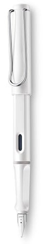 Lamy Safari White Fountain Pen - Broad