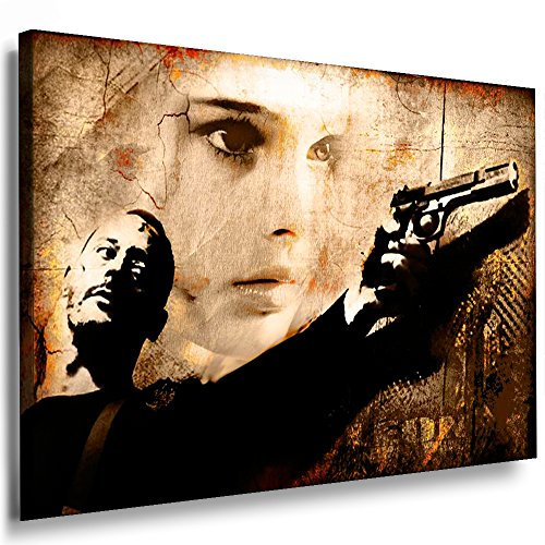 Fotoleinwand24 Bild auf Keilrahmen - Leon Der Profi AA0166 / Sepia / 150x100 cm