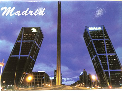 World By Shotglass Madrid Spanien Gate of Europe Towers Kühlschrank Collector 's Souvenir Magnet 6,3 cm X.