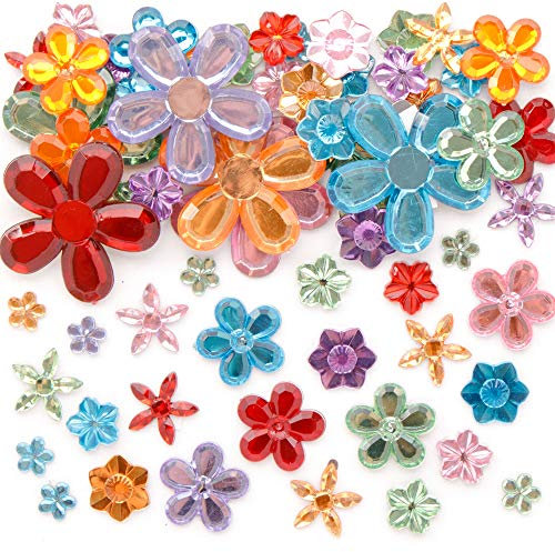 Baker Ross EK670 Ross Handwerk-It! Selbstklebende Blumenjuwelen 180 Stück, Sortiert