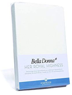 Formesse – Bella Donna Jersey. Edles Jersey-Spannbettlaken 90x190-100x220 cm - bis 30cm Höhe - 97% Baumwollzwirn, 3% Elastan, Aloe Vera und Arganöl/Spannbetttuch aus Deutschland - Champignon