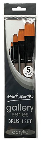 Mont Marte Gallery Series Brush Set Acrylic 5pce by Mont Marte