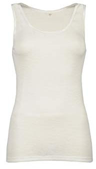 Dilling Damen Merino Wolle Tanktop Natur 38 – Unterhemd Aus 100% Bio Merinowolle – Atmungsaktives Trägershirt Ohne Superwash – Nachhaltige Damen Unterwäsche