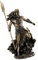 10.5- Zoll Neptun Gott des Meeres mit Trident Real Bronze Powder Cast Statue