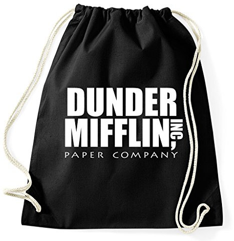 STYLETEX23 Dunder Mifflin Paper Company Logo Turnbeutel Sportbeutel, schwarz