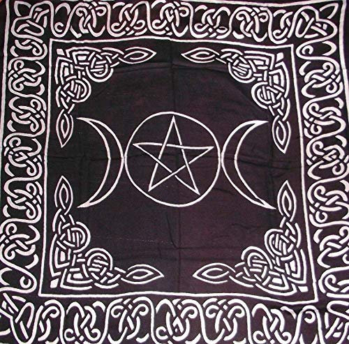 NewAge Dreifache Göttin mit Pentagramm Altar/Tarot Tuch