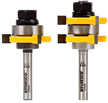 yonico 15228q yonico 15228q Zunge und Groove Router Bit Set 1/10,2 cm X 1/10,2 cm 1/10,2 cm Schaft,