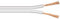 MANAX® Lautsprecherkabel weiss 2 x 0,5 mm² 100% OFC Kupfer 10,0 m
