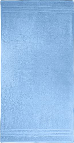 REDBEST Duschtuch New York hellblau Größe 70x140 cm - leichte, weiche Qualität, saugstark, sehr strapazierfähig, 100% Baumwolle