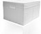 ARPAN Panier de Rangement tissé en Corde de Papier avec Doublure en Tissu Blanc, Corde en Papier Blanche., Large - W38xD30xH19cm