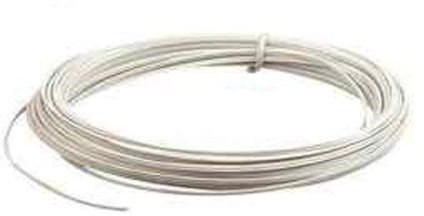 electrosmart 50 Meter White Flat 2x Solid Core Flexible Door Bell Wire - Ideal for Door Bells Intercom Phone Entry Systems etc