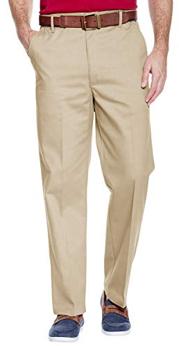 Chums Men's Stain & Water Resistant Coated HIGH-Rise Trouser Pants Sand 50W / 27L