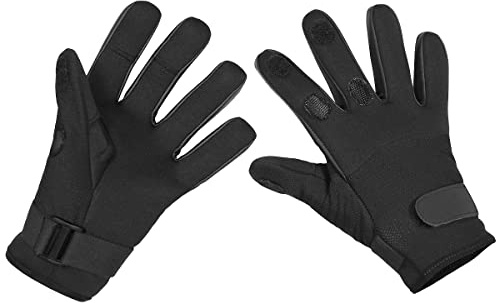 MFH Herren Mesh Neoprene Handschuhe Schwarz Größe XXL