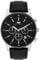 Rhodenwald & Söhne Goodwill Herrenuhr Chronograph Edelstahl bi-Color schwarz 5 ATM Präzisions-Quarzwerk Echteder-Armband schwarz Armbanduhr