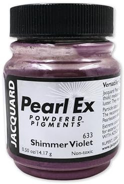 Pearl-Ex Pigment by Jacquard, Creates Metallic or Pearlescent Effect, .5 Ounce Jar, Shimmer Violet