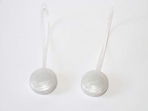 Attaches magnétiques décoratives pour rideaux - Blanc perlé