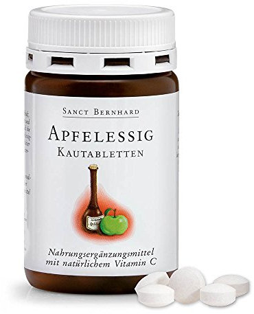 Sanct Bernhard Apfelessig-Kautabletten mit Apfelessigkonzentrat & Vitamin C 120 Tabletten