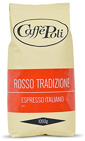 Caffè Poli Rosso | Traditioneller Espresso | Italienische Espressobohnen | Ideal für Kaffeevollautomaten, Siebträger und Espressomaschinen | 1 x 1 kg