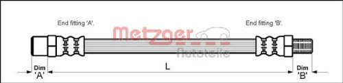 Bremsschlauch METZGER passend für AUDI 80 B2 Stufenheck