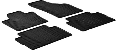 Satz Gummimatten kompatibel mit Volkswagen Sharan 2010- / Seat Alhambra 5 türer 2010- (T Profil 4-teilig + Montage-clips)