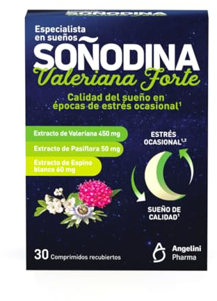 Soñodina Valeriana Forte 30 tabletter – Kosttillskott baserat på naturligt förekommande ingredienser såsom valerianextrakt – gör det lättare att börja sova under tider av tillfällig stress