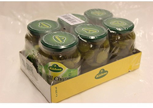 Kühne Dill Chips 6 x 370ml Glas (Gurkenscheiben)