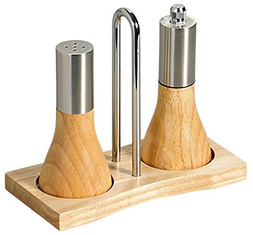 Kesper 13860 Tischmenage mit Metall-Tragebügel aus Gummibaumholz