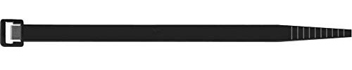 Hesse Kabelbinder 3,5 x 280 mm, 100 Stück, schwarz, 491137.0