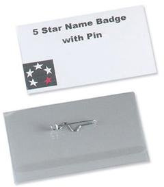 Durable 814819 - Pin Name Badge 40x75mm 8148 (PK100)