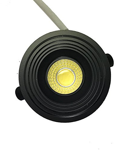 ENERGMiX Mini Einbaustrahler COB LED Spot Einbauleuchte schwarzer Rahmen 3 Watt inkl. Trafo Kaltweiß