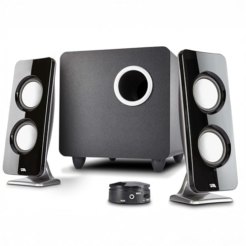 Cyber Acoustics CA-3610 2.1 Multimedia Speaker System with Subwoofer, Perfect Computer Speakers for PC or Mac, Great for Music, Movies, and Gaming