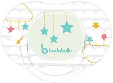 Badabulle B011011 Drehbare phosphoreszierende Schnuller, weiß
