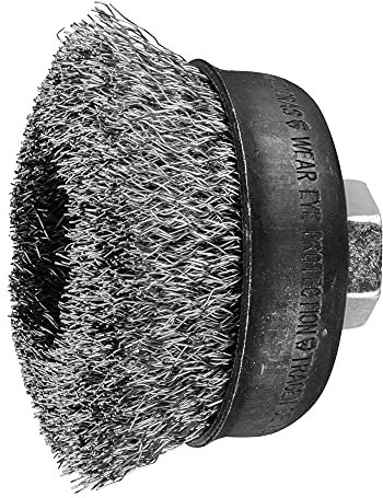 PFERD Topfbürste ungezopft TBU, Ø 75mm M14 Edelstahl-Draht-ø 0,30, 43469003 – für Winkelschleifer, Ungezopft; Besatzmaterial Inox 0,30 Mm