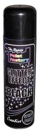 Black Glitter Effect Spray Can Paint Decorative Creative Crafts Art DIY Design