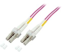 EFB Elektronik O0319.5 Duplex Jumper LC-LC 50/125,OM4,LSZH,erika violett,2.0mm,5m Lila/Violett