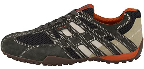 Geox Uomo Snake K, Sneakers Uomo, Grigio Dk Grey Off White, 46 EU