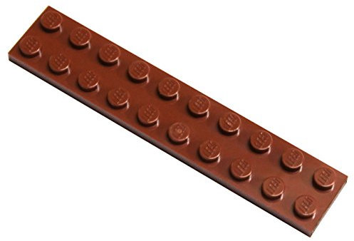 LEGO 10 Plate 2 x 10 BRICKS Reddish Brown