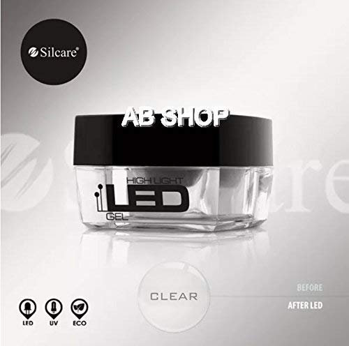 LED Gel High Light Clear 30g UV Gel Nails Medium Thick Builder File Off Silcare