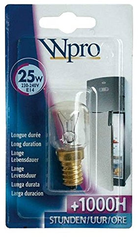Wpro replacement Light bulb for refrigerator; Cooling T25 / E14 / 25W
