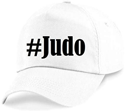 Reifen-Markt Base Cap Hashtag #Judo Größe Uni Farbe Weiss Druck Schwarz