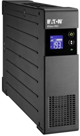 Eaton Onduleur Ellipse ECO 1600 IEC - Off-line UPS - EL1600IEC - Puissance 1600VA (8 prises IEC, Parasurtenseur, Batterie) - UPS avec Interface USB (câble inclus) - Noir