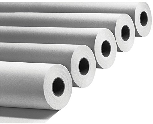 Packung mit 4 Plotter-Rollen 61 x 50 m, 80 g/m² Kern, 50 Blatt, Weiß, A1-Format.