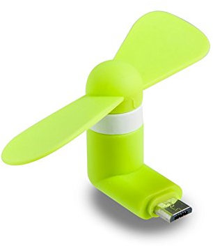 Spada 4052335027272 Mini Ventilador Micro USB Conector Neon Verde