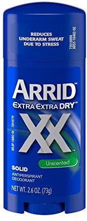 Arrid XX Solid Antiperspirant Deodorant, Unscented, 2.6 Oz (Pack of 6) by Arrid