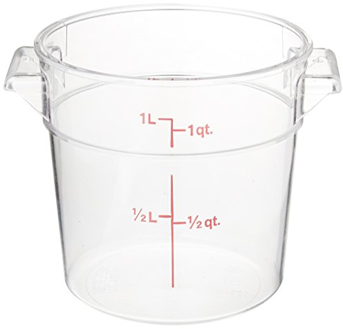Cambro RFSCW1135 Camwear Clear Round 1 Qt Storage Container
